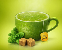  真正美味水果茶系列创意海报设计